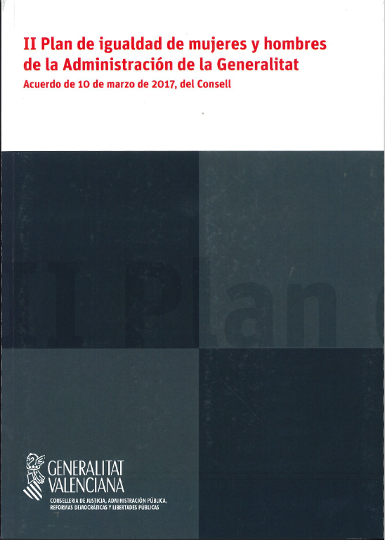 II Plan de Igualdad de mujeres y hombres de la Administración de la Generalitat